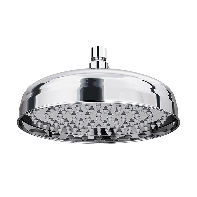 Lancaster Round Concealed Dual Thermostatic Shower Valve with 8" Shower Head with Round Curved Arm