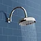 Lancaster Round Concealed Dual Thermostatic Shower Valve with 8" Shower Head with Round Curved Arm Feature Large Image
