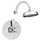 Lancaster Round Concealed Dual Thermostatic Shower Valve with 8" Head & Round Curved Arm