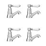 Lancaster Traditional Basin + Bath Tap Set