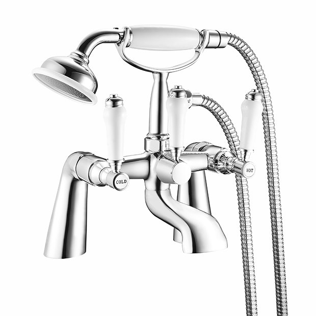 Lancaster Traditional Bath Shower Mixer With Slider Rail Kit Online