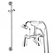 Lancaster Traditional Bath Shower Mixer with Slider Rail Kit - Chrome