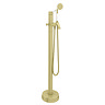 Lancaster Traditional Brushed Brass Single Lever Freestanding Bath Shower Mixer  Feature Large Image