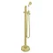 Lancaster Traditional Brushed Brass Single Lever Freestanding Bath Shower Mixer  Feature Large Image