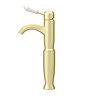 Lancaster Traditional Brushed Brass Tall Mono Basin Mixer incl. Waste  additional Large Image