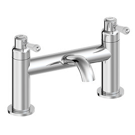 Lancaster Traditional Chrome Lever Bath Filler Tap Large Image