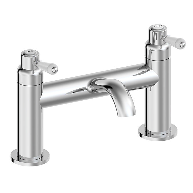 Lancaster Traditional Chrome Lever Bath Filler Tap Large Image