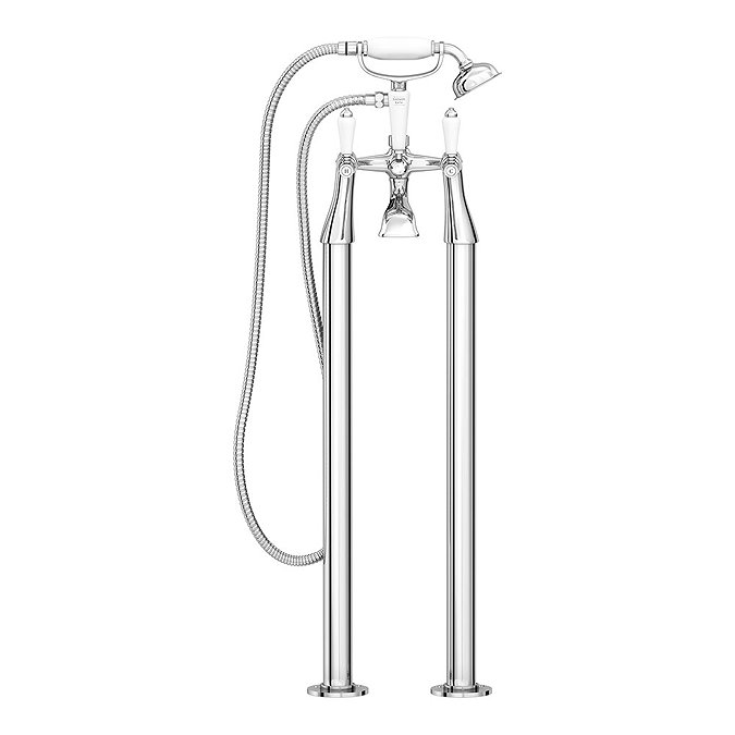 Lancaster Traditional Freestanding Chrome Bath Shower Mixer & Shower Kit  Standard Large Image