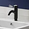 Lancaster Traditional Matt Black Single Lever Mono Basin Mixer Tap Large Image