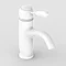 Lancaster Traditional Matt White Single Lever Mono Basin Mixer Tap  Profile Large Image