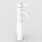 Lancaster Traditional Matt White Tall Mono Basin Mixer Tap