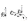 Lancaster Traditional Wall Mounted Basin Mixer - Chrome Large Image