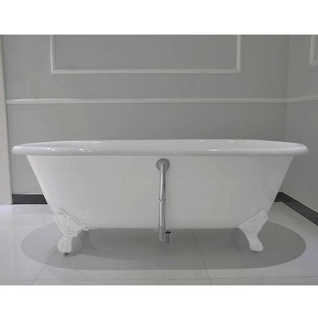 Landon Roll Top Cast Iron Bath (White Feet 1680 x 750mm) Feature Large Image