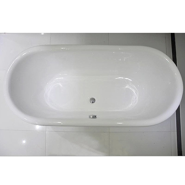 Landon Roll Top Cast Iron Bath (White Feet 1680 x 750mm) Standard Large Image