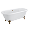 Landon Cast Iron Bath with Antique Copper Feet (1710 x 775mm – Double Ended Roll Top)