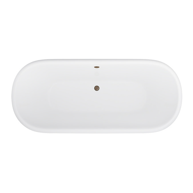 Landon Cast Iron Bath with Antique Copper Feet (1710 x 775mm – Double Ended Roll Top)