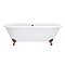 Landon Cast Iron Bath with Antique Copper Feet (1710 x 775mm – Double Ended Roll Top)
