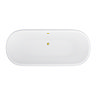Landon Cast Iron Bath with Brushed Brass Feet (1710 x 775mm – Double Ended Roll Top)