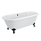 Landon Cast Iron Bath with Matt Black Feet (1710 x 775mm – Double Ended Roll Top)