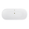 Landon Cast Iron Bath with Antique Brass Feet (1710 x 775mm – Double Ended Roll Top)