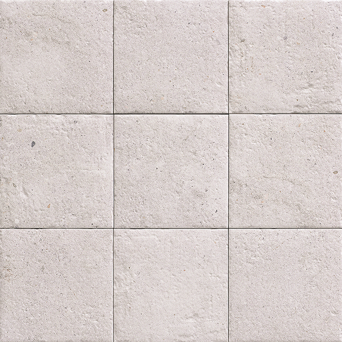 Landon White Stone Effect Wall and Floor Tiles - 200 x 200mm