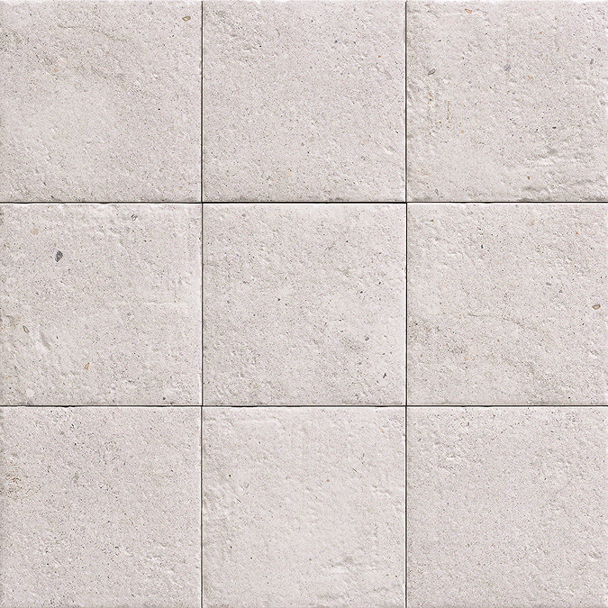 Landon White Stone Effect Wall and Floor Tiles - 200 x 200mm