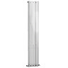Langsett Vertical Single Flat Panel Radiator - W309 x H1800mm - Chrome  Profile Large Image