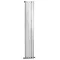 Langsett Vertical Single Flat Panel Radiator - W309 x H1800mm - Chrome Profile Large Image
