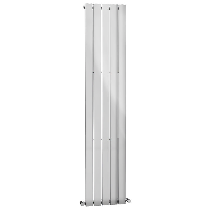 Langsett Vertical Single Flat Panel Radiator - W384 x H1800mm - Chrome Large Image