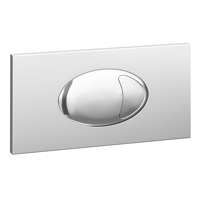 Cruze Large Chrome Push Button Plate for Concealed Cisterns