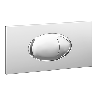 Large Chrome Push Button Plate Profile Large Image