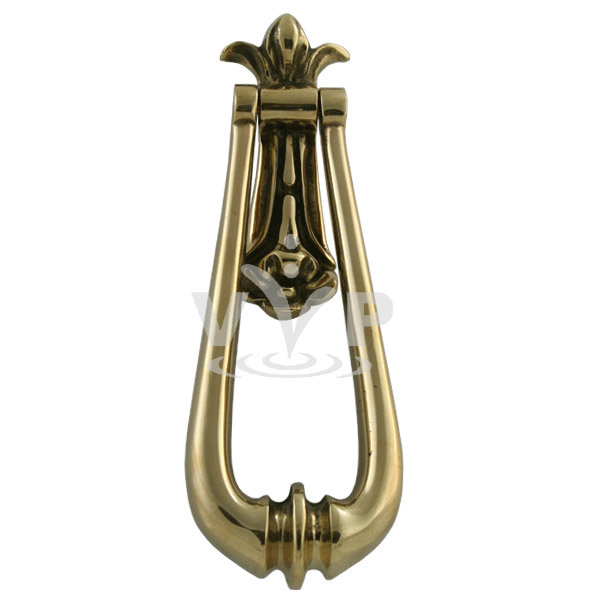 Large Victorian Style Solid Brass Loop Door Knocker - DK-002 Large Image
