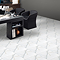 Lascari Carrara White Marble Effect Floor Tiles - 396 x 396mm