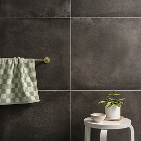 Lathom Graphite Concrete Effect Wall & Floor Tiles - 600 x 600mm