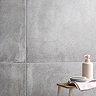 Lathom Grey Concrete Effect Wall & Floor Tiles - 600 x 600mm