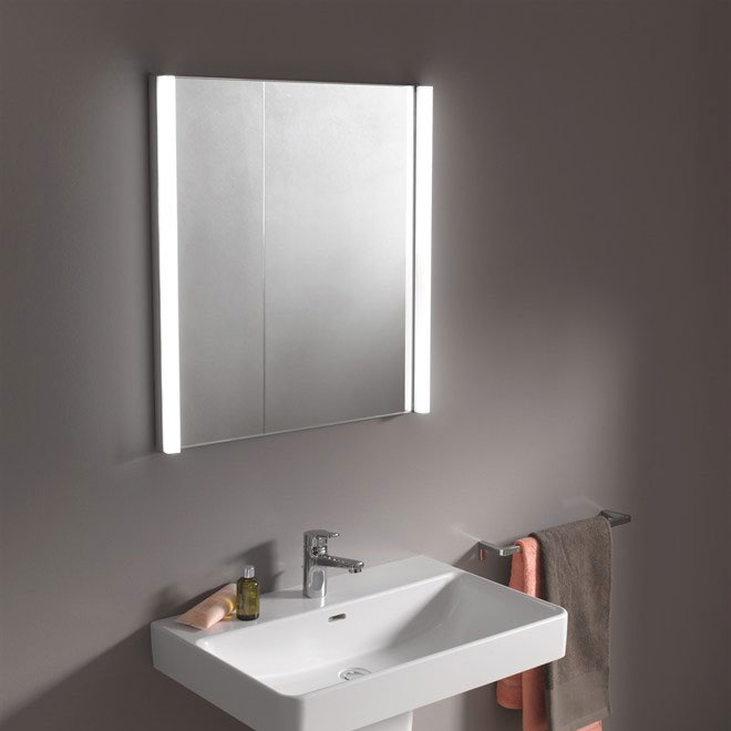 Laufen - Frame 25 Vertical Mirror with Aluminium Frame - 550 x 825mm In Bathroom Large Image