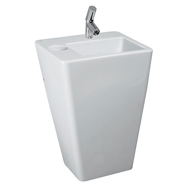 Laufen - Ilbagno Alessi dOt 1 Tap Hole 590mm Basin with Integrated Pedestal - 11902 Profile Large Im