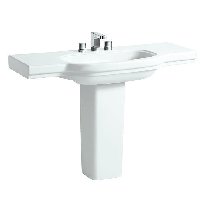 Laufen - Lb3 Classic 1250mm Countertop Basin - 2 x Tap Hole Options Feature Large Image