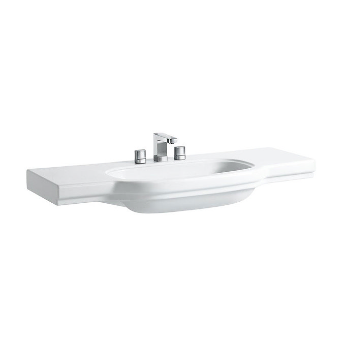 Laufen - Lb3 Classic 1250mm Countertop Basin - 2 x Tap Hole Options Large Image