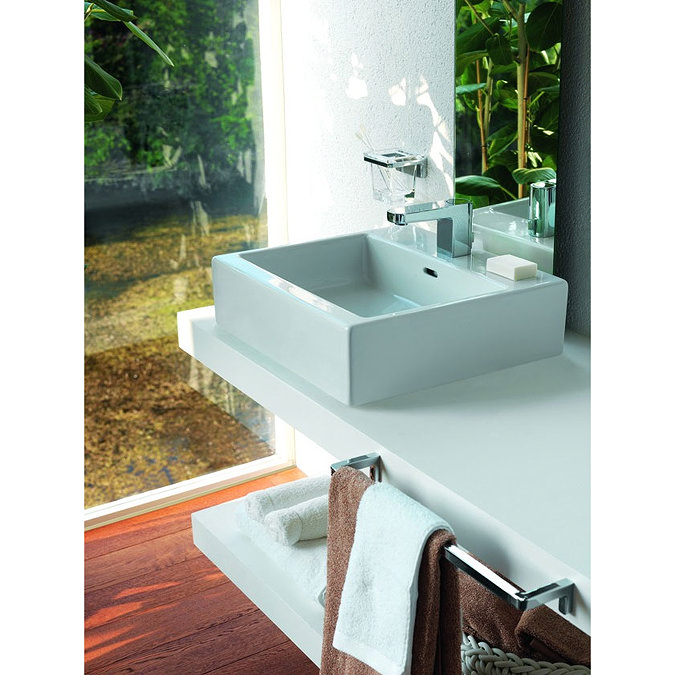 Laufen - Living City 1 Tap Hole 450mm Basin with Ground Base (Glazed All Sides) - 11430 Profile Larg