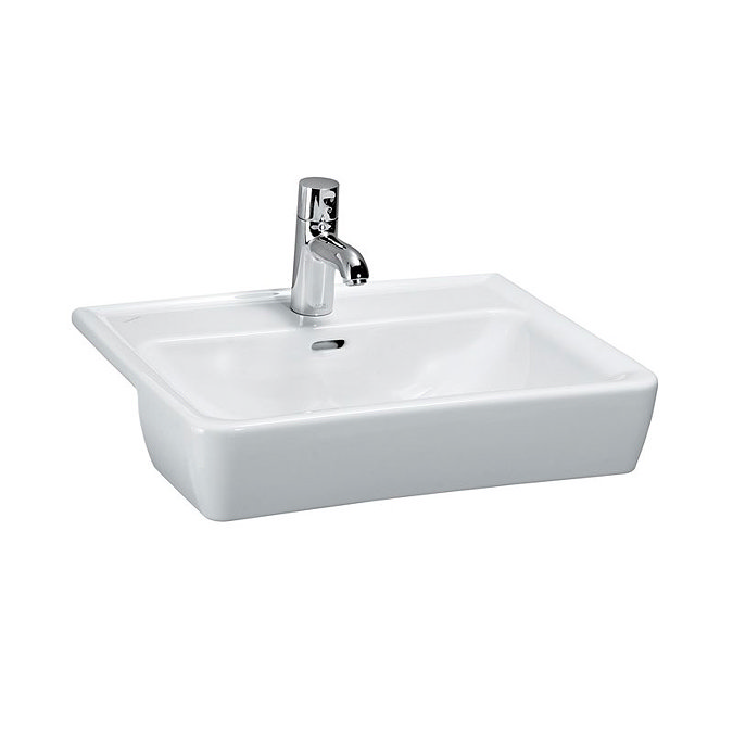 Laufen - Pro 1 Tap Hole 560mm Semi-Recessed Basin - 12961 Large Image