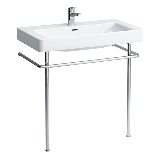 Laufen Pro Basin with Chrome Stand - 1 Tap Hole Profile Large Image