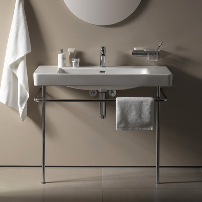 Laufen Pro Basin with Chrome Stand - 1 Tap Hole Large Image