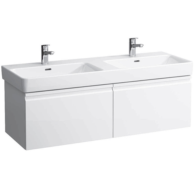 Laufen - Pro S 1260mm 2 Drawer Vanity Unit and Double Basin - 2 x Colour Options Large Image