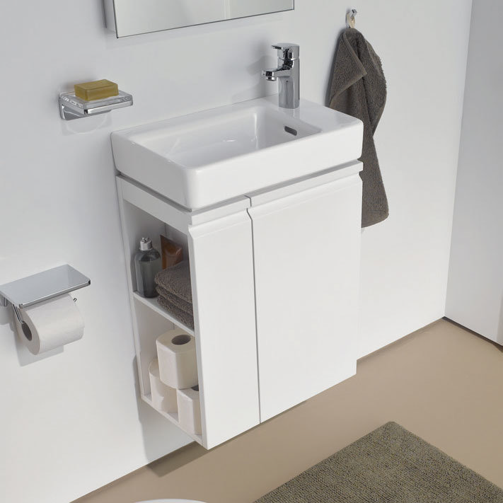 Laufen - Pro S Single Door Asymmetrical Vanity Unit and Basin - Right Hand Door - 4 x Colour Options
