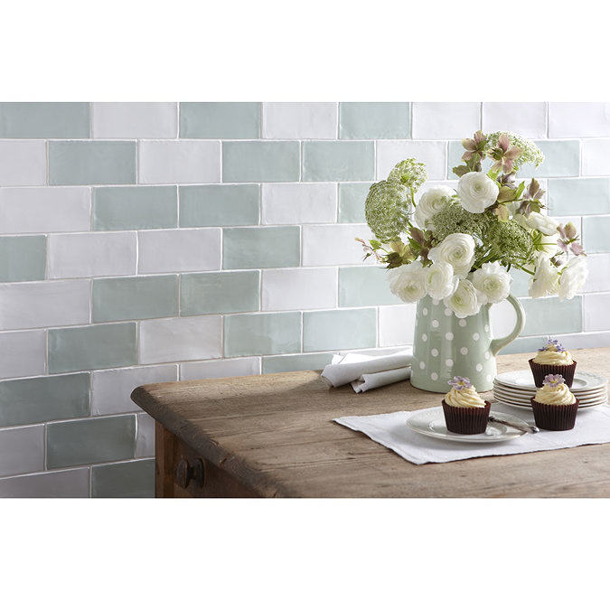 Laura Ashley - 22 Artisan Pale Biscuit Gloss Wall Tiles - 75x300mm - LA51577 Profile Large Image