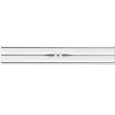 Laura Ashley - 6 Highgate Deco White/Silver Gloss Strips - 248x40mm - LA50600 Profile Large Image