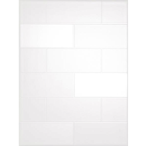 Laura Ashley - 12 Highgate White Wall Gloss Tiles - 248x331mm - LA50563 Large Image