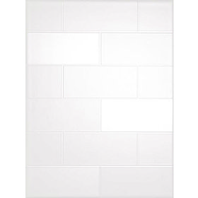 Laura Ashley - 12 Highgate White Wall Gloss Tiles - 248x331mm - LA50563 Large Image
