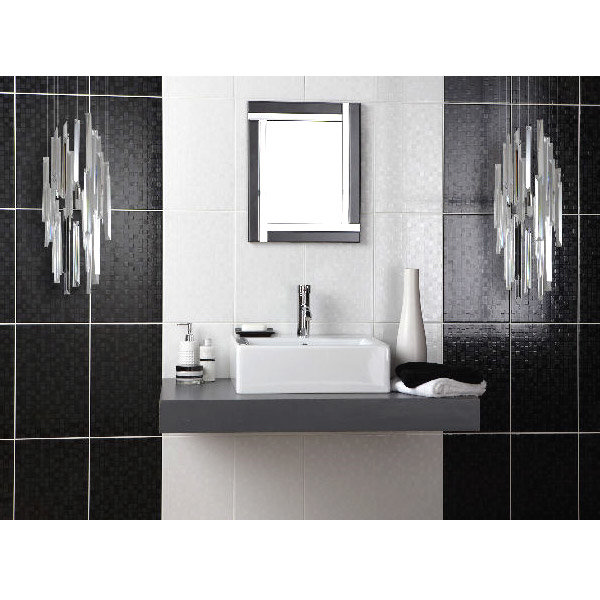Laura Ashley - 10 Hinton White Wall Gloss Tiles - 248x398mm - LA51065 Profile Large Image